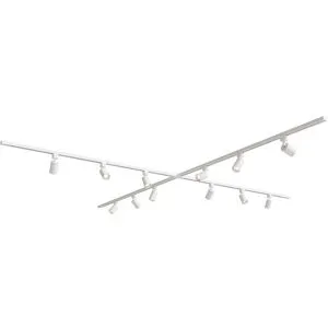 HOFTRONIC Taros LED Schienensysteme-Paket Weiß - X-Form - 4x 1,5 m Schiene - 12 Schienenstrahler - ohne Lichtquelle - IP20 - modular - 230 V
