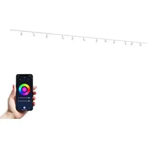 HOFTRONIC Taros LED Schienensysteme-Paket Weiß - Recht - 4x 1,5 m Schiene - 12 Schienenstrahler - Inkl. RGBWW GU10 - IP20 - Modular - 230V