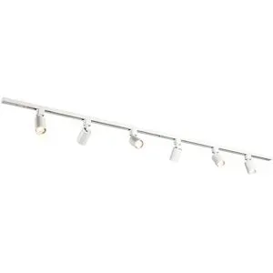 HOFTRONIC Taros LED Schienensysteme-Paket Weiß - Recht - 2x 1 m Schiene - 6 Schienenstrahler - Inkl. 2700K GU10 - IP20 - modular - 230 V