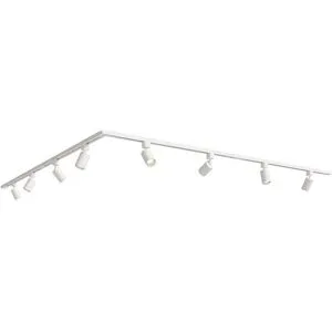 HOFTRONIC Taros LED Schienensysteme-Paket Weiß - L-Form - 4 x 1 m Schiene - 4 Schienenstrahler - Inkl. 2700K GU10 - IP20 - modular - 230 V