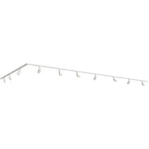 HOFTRONIC Taros LED Schienensysteme-Paket Weiß - L-Form - 6 x 1 m Schiene - 10 Schienenstrahler - Inkl. 2700K GU10 - IP20 - modular - 230 V