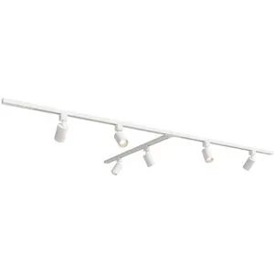 HOFTRONIC Taros LED Schienensysteme-Paket Weiß - T-Form - 3 x 1 m Schiene - 6 Schienenstrahler - Inkl. 2700K GU10 - IP20 - modular - 230 V