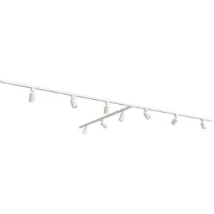 HOFTRONIC Taros LED Schienensysteme-Paket Weiß - T-Form - 3x 1,5 m Schiene - 9 Schienenstrahler - Inkl. 2700K GU10 - IP20 - modular - 230 V