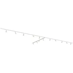 HOFTRONIC Taros LED Schienensysteme-Paket Weiß - T-Form - 4x 1,5 m Schiene - 2x 1 m Schiene - 14 Schienenstrahler - Inkl. 2700K GU10 - IP20 - modular - 230 V