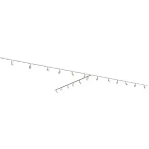HOFTRONIC Taros LED Schienensysteme-Paket Weiß - T-Form - 6 x 1,5 m Schiene - 18 Schienenstrahler - Inkl. 2700K GU10 - IP20 - modular - 230 V