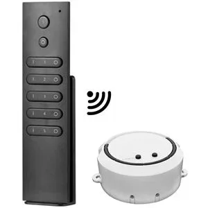 HOFTRONIC LED-Dimmer-Set - Drahtlos - Inkl. schwarzer 5-Kanal-Fernbedienung - Smart memory - Maximum 100 W