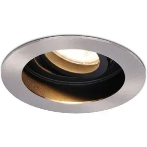 HOFTRONIC Mesa LED Einbaustrahler - GU10 4 Watt 345 lumen - 2700K warmweiß - Dimmbar - Versenkt - Rund - Schwenkbar - IP20 für innen - Edelstahl