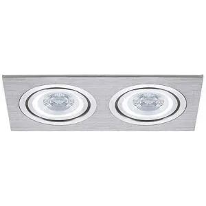 HOFTRONIC Houston LED Einbaustrahler - 8W 690lm - GU10 - 2700K warmweiß - GU10 - Dimmbar - Schwenkbar - Für innen - Edelstahl
