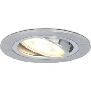 HOFTRONIC Chandler LED Einbaustrahler - GU10 4 Watt 345 lumen - 2700K warmweiß - Dimmbar - Rund - Schwenkbar - IP20 Innen - Edelstahl