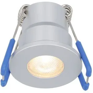 HOFTRONIC Milano mini LED Einbaustrahler - 12 Volt 3 Watt 200 Lumen - 2700K warmweiß - Dimmbar - Flach 34mm - IP65 - Edelstahl