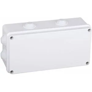 HOFTRONIC Anschlussdose Abzweigdose - IP65 Wasserdicht - 8 Flexible Eingänge - Kunststoff - Kabelkasten - 200x100x70 mm - Weiß