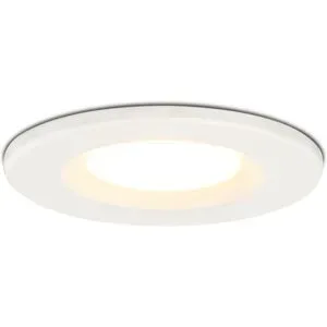HOFTRONIC Venezia LED Einbaustrahler - 6W 650lm - 2700K warmweiß - Dimmbar - Rund - IP65 wasserdicht - Weiß - Für den Innen, Außen und Badezimmer