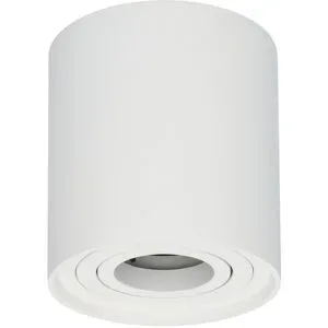 HOFTRONIC LED Deckenspot Rund Ray - 1-Flammig - Schwenkbar - GU10 Fassung - Aufbaustrahler - Innen - Deckenleuchte - Austauschbarer Abdeckring - Weiß