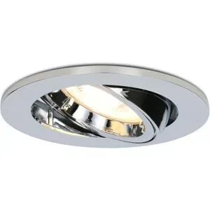HOFTRONIC Maya LED Einbaustrahler - 4 Watt 345 lumen - 2700K warmweiß - GU10 - Dimmbar - Rund - Schwenkbar - IP20 Innen - Chrom