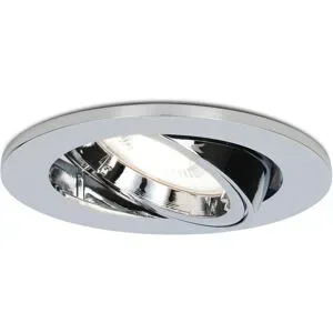 HOFTRONIC Maya LED Einbaustrahler - 4 Watt 345 Lumen - 6500K tageslichtweiß - GU10 - Dimmbar - Rund - Schwenkbar - IP20 für Innenbereich - Chrom