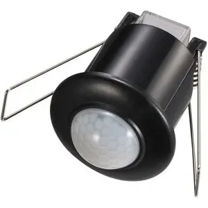 HOFTRONIC PIR Bewegungsmelder mit Dämmerungsschalter - 360° - Aufputzmontage - 6 Meter Reichweite - Maximal 300 Watt - IP20 für den Innenbereich - Schwarz