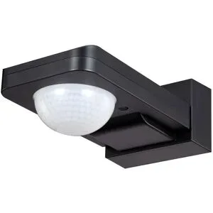 HOFTRONIC PIR-Bewegungsmelder mit Dämmerungsschalter - 360° - Aufputzmontage - 20 Meter Reichweite - Max. 1000 W - IP65 wasserdicht - Schwarz