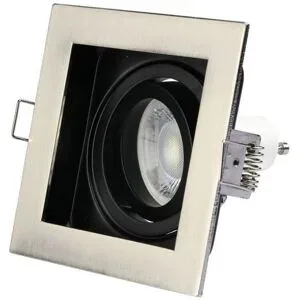 Aigostar Durham LED-Einbaustrahler - GU10 - Edelstahl - Quadratisch