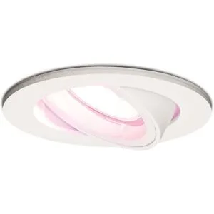 HOFTRONIC SMART Dublin Smart Einbaustrahler - Wifi + Bluetooth - RGBWW - GU10 - Schwenkbar - Google Home, Amazon Alexa und Siri - IP20 für Innenräume - Weiß - Deckenspots