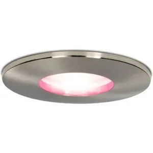 HOFTRONIC SMART Vegas - Smart LED Einbaustrahler - IP44 wasserdicht - 5,5 Watt 345 Lumen - Wifi + Bluetooth - RGBWW - GU10 - Google Home, Amazon Alexa und Siri - Für Bad, Innen- und Außenbereich - Edelstahl
