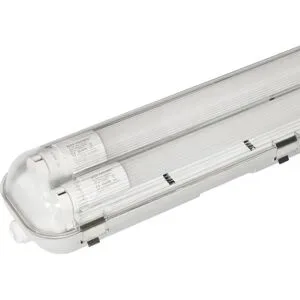 HOFTRONIC LED Feuchtraumleuchte 120cm doppelt - T8 (G13) - 36W 3960 lumen (110lm/w) - 3000K warmweiß (830) - Verknüpfbar - Flimmerfrei - IP65 wasserdicht