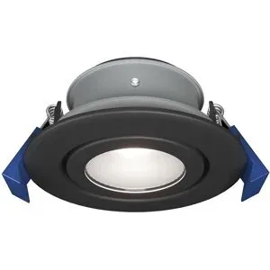 HOFTRONIC Lima - LED Einbaustrahler - Schwenkbar - Durchmesser 85mm - GU10 - IP65 für Bad und Außenbereich - Rund - Schwarz