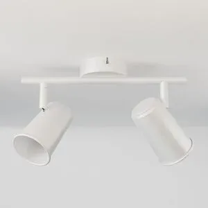 HOFTRONIC Riga - LED Deckenleuchte - 1 Flammig - Schwenkbar - GU10 fassung - Dimmable - IP20 für Innenbereich - Weiß