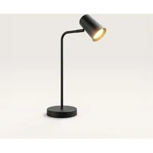 HOFTRONIC Riga LED-Tischleuchte - Schwenkbar - Eingebauter Dimmer - Schreibtischlampe für innen - GU10-Fassung - Max. 35 Watt - Schwarz - 3 Jahre Garantie