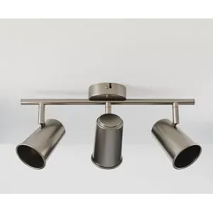 HOFTRONIC Riga - LED Deckenleuchte - 3 Flammig - Schwenkbar - GU10 fassung - Dimmable - IP20 für Innenbereich - Edelstahl