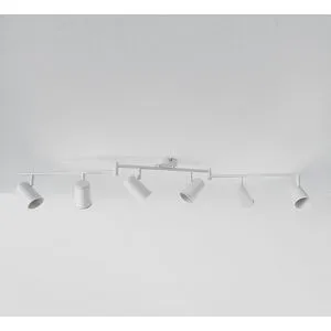 HOFTRONIC Riga - LED Deckenleuchte - 6 Flammig - Schwenkbar - GU10 fassung - Dimmable - IP20 für Innenbereich - Weiß