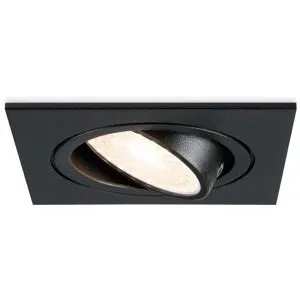 HOFTRONIC Mallorca - LED Einbaustrahler - Schwenkbar - 4 Watt 345 Lumen - 4000K neutralweiß - GU10 - Dimmbar - Viereckig - IP20 für Innenbereich - Schwarz