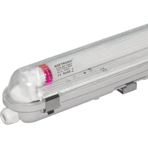 HOFTRONIC 10x LED Feuchtraumleuchte 150cm - T8 (G13) - 30W 5250 Lumen (175lm/w) - 4000K neutralweiß (840) - Verknüpfbar - Flimmerfrei - IP65 wasserdicht - Komplettset Röhrenhalterung