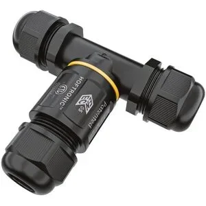 HOFTRONIC 5er Set Kabelverbinder - T-Form - IP68 Wasserdicht - Geeignet für 4-12 mm Kabeldicke