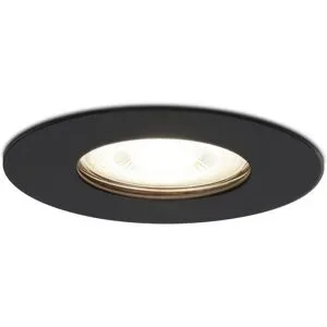 HOFTRONIC Bari LED Einbaustrahler - 4W 345lm - 4000K neutralweiß - GU10 - Dimmbar - Rund - IP64 Wasserdicht - Schwarz - Für Bad, Innen und Außen