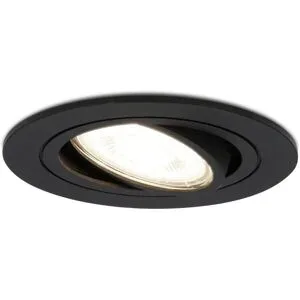 HOFTRONIC Miro LED Einbaustrahler - GU10 4 Watt 345 Lumen - 4000K neutralweiß - Dimmbar - Rund - Schwenkbar - IP20 Innen - Schwarz