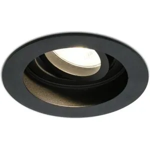 HOFTRONIC Laredo LED Einbaustrahler - GU10 4 Watt 345 lumen - 2700K warmweiß - Dimmbar - Versenkt - Rund - Schwenkbar - IP20 für innen - Schwarz
