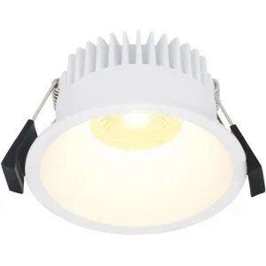 HOFTRONIC Finn LED Einbaustrahler - 10W 900lm Superbright - 2700K warmweiß - Dimmbar - Rund - Versenkt - IP44 wasserdicht - Weiß - Für Bad, Innen und Außen