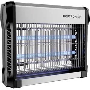 HOFTRONIC Elektrischer Insektenvernichter - 16 Watt - 4200 Volt - Geeignet für 50m² - UV Mückenlampe - Insektenlampe - Fliegenfalle - Inkl. Stecker - Hochspannung - Extra Leistungsstark