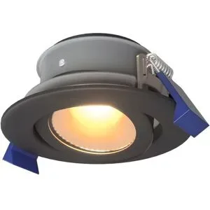 HOFTRONIC Lima LED Einbaustrahler - 4W 345lm - 2700K warmweiß - GU10 - Dimmbar - Rund - Schwenkbar - IP65 Wasserdicht - Schwarz - Für Bad, Innen und Außen