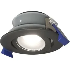HOFTRONIC Lima LED Einbaustrahler - 4W 345lm - 6500K tageslichtweiß - GU10 - Dimmbar - Rund - Schwenkbar - IP65 Wasserdicht - Schwarz - Für Bad, Innen und Außen