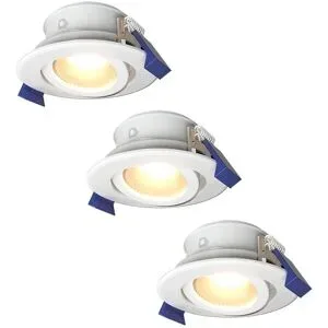 HOFTRONIC 3er Set Lima LED Einbaustrahler - 4W 345lm - 4000K neutralweiß - GU10 - Dimmbar - Rund - Schwenkbar - IP65 Wasserdicht - Weiß - Für Bad, Innen und Außen