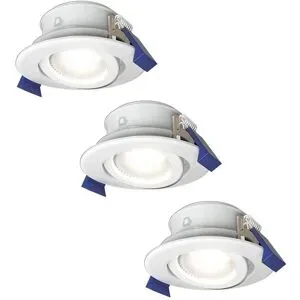 HOFTRONIC 3er Set Lima LED Einbaustrahler - 4W 345lm - 6500K tageslichtweiß - GU10 - Dimmbar - Rund - Schwenkbar - IP65 Wasserdicht - Weiß - Für Bad, Innen und Außen
