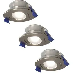 HOFTRONIC 3er Set Lima LED Einbaustrahler - 4W 345lm - 6500K tageslichtweiß - GU10 - Dimmbar - Rund - Schwenkbar - IP65 Wasserdicht - Edelstahl - Für Bad, Innen und Außen