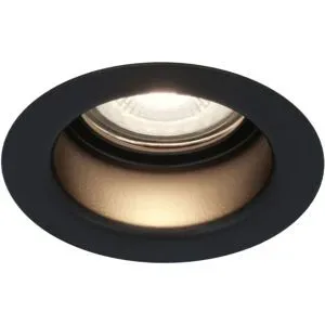 HOFTRONIC Mari LED Einbaustrahler - 4W 345lm - 4000K neutralweiß - GU10 - Dimmbar - Rund - IP64 Wasserdicht - Schwarz - Blendfrei