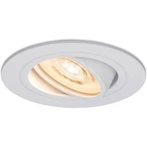 HOFTRONIC Pitsburg LED Einbaustrahler - 6W 570lm - GU10 LED-Modul - Extra flach - 2700K warmweiß - Dimmbar - Rund - Schwenkbar - Innen - Weiß