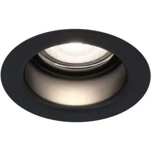 HOFTRONIC Mari - LED Einbaustrahler Flach 58mm - 3,8 Watt 270 Lumen - 6000K tageslichtweiß - GU10 LED Modul - Blendfrei - Dimmbar - Rund - IP65 wasserdicht - Schwarz - LED Coin