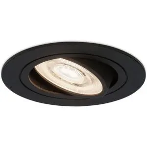 HOFTRONIC Miro LED Einbaustrahler - 6W 570lm - GU10 LED Modul - Extra flach - 4000K neutralweiß - Dimmbar - Rund - Schwenkbar - Innen - Schwarz