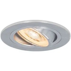 HOFTRONIC Chandler LED Einbaustrahler - 6W 570lm - GU10 LED-Modul - 2700K warmweiß - Dimmbar - Rund - Schwenkbar - IP20 Innen - Edelstahl