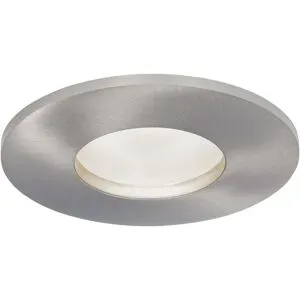 HOFTRONIC Vegas - LED Einbaustrahler flach Einbautiefe 60mm - IP44 wasserdicht - 3,8 Watt 270 Lumen - 6000K tageslichtweiß - GU10 LED Modul - Dimmbar - Rund - Für Bad, Innen- und Außenbereich - Edelstahl - LED Coin