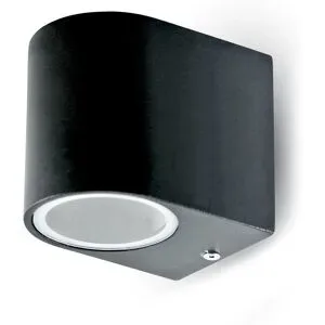 HOFTRONIC SMART Smart LED-Wandleuchte - Wifi + Bluetooth - 5,5W 345lm - Dimmbar - RGBWW - IP44 wasserdicht - GU10 - Downlight - Schwarz - Google Home, Amazon Alexa und Siri